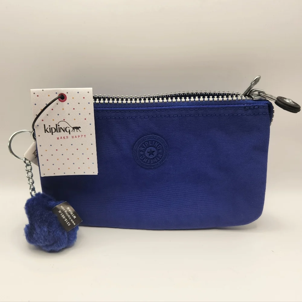 NWT Kipling Creativity Large Pouch Wallet - Glass Bottom Blue, New!‎